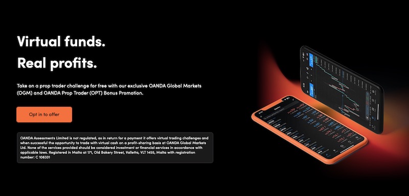 Take OANDA Prop Trader Free Challenge – 30% Discount + Up to 90% Profit Share